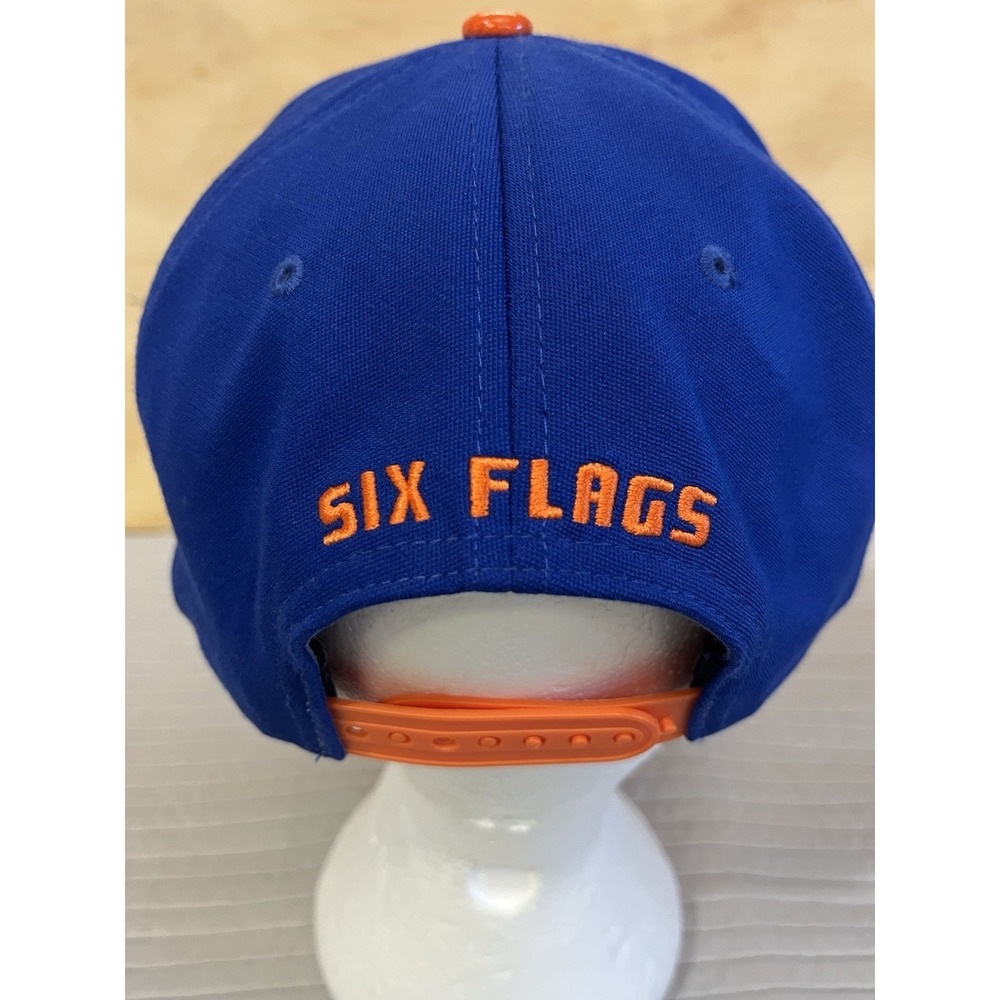 Deathstroke Six Flags DC Comics Cap Hat Blue Orange Adult Adjustable Snapback - Picture 5 of 11